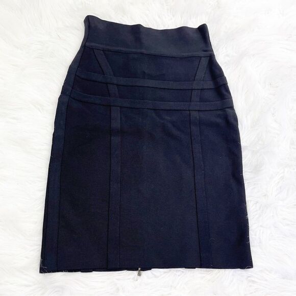 Herve Leger High Waist Zip Front Bandage Skirt - Picture 5 of 7